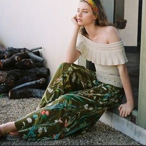 Maeve Shiloh knit wide leg pants